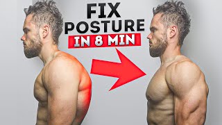 How To Fix Rounded Posture In 8 Min Do It Every Day