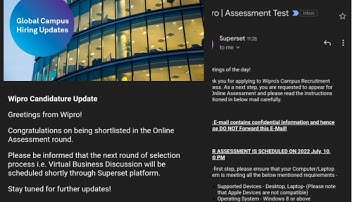Wipro Assessment Result Update July 2022 Batch