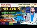 Know Your Economy : Inflation : मुद्रास्फीति का परिचय, मुद्रास्फीति के प्रकार  With Lokesh Sir