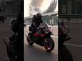 Hey :) lady 🏍️Yamaha R1 Sports bike #bike lover #bike vlog #cerzy rider