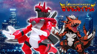 Digivolving Growlmon to WarGrowlmon Figure Review 【超進化シリーズ グラウモン → メガログラウモン】