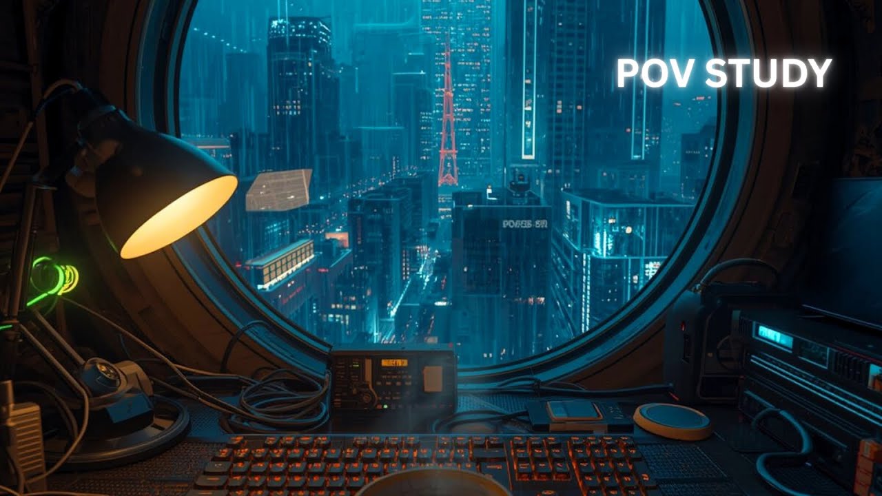 2AM in the Residential Sector | Cyberpunk POV Ambience | Cozy Apartment Rain 🌧️☕