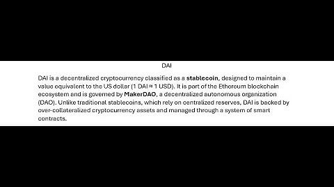 Crypto Education Source: What is DAI (DAI)? | Top 100 Cryptocurrencies Explained!