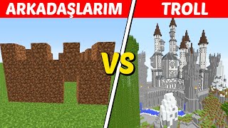 Minecraft'ta Yapı Kapışmasında Arkadaşlarımı TROLLEDİM!