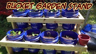 DIY Easy Bucket Garden Stand  Container Gardening