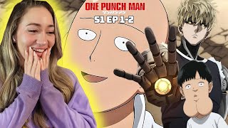 FIRST TIME WATCHING! 👊🏻💥ONE PUNCH MAN EP 1&2 (REACTION)