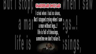 Shakespeare once said, I cried when I had no shoes #quotes