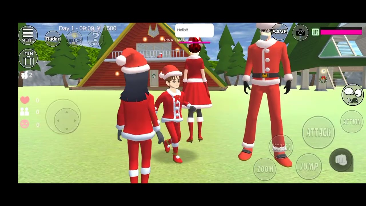 SelamatNatalHariyangpenuh kebahagiaanMiO,Yuta,Rina,danTaiga bersenang-senangdanberbagihadiahSanta 🎄🎁