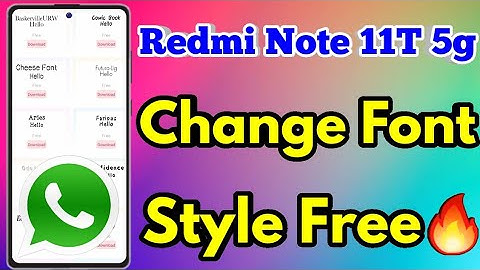 How To Change Font Style in Redmi Note 11t 5g | How To Download Font Style in Redmi Note 11t 5g