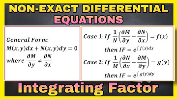 NON-EXACT DIFFERENTIAL EQUATIONS | Integrating Factor | Non exact DE | TAGALOG-ENGLISH