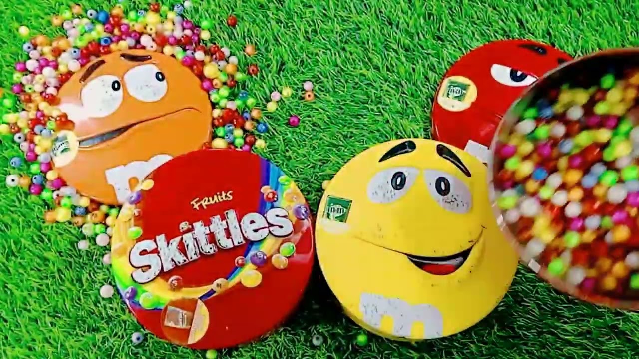 Satisfying Video | Unpacking 3 M&M'S and 1 Skittles Boxes with Candy ASMR