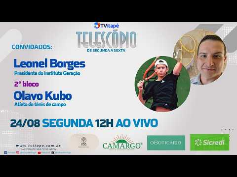13° Telescópio - 24/08/2026 - Cuidados com as crianças do Projeto Flanelinha/Jovem tenista de Itapê