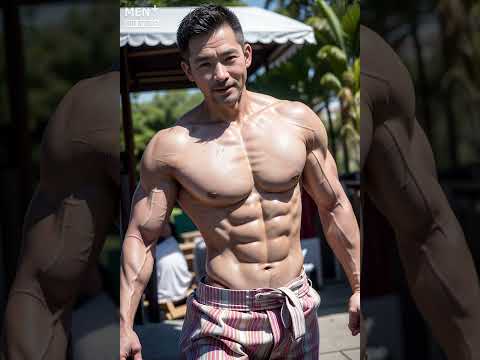 Thai 50 y.o Men AI at the Songkran | Lookbook 326