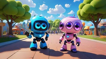 Five Little Robots Jumping Around | Fun Counting Song for Kids | Robot Nursery Rhyme