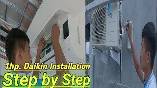 Split type Aircon Daikin 1hp Installation / step by step