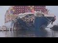 Cargo ship that hit bridge in baltimore finally out of channel