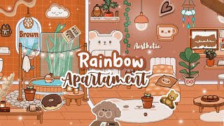 🧺Neon Rainbow Apartament Aesthetic Brown 🐻Toca Boca 🪵Tocalifewolrd | Makeover