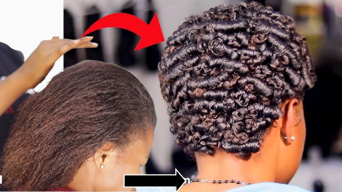STRAW SET on NATURAL HAIR  Defined, Bouncy Curls! 