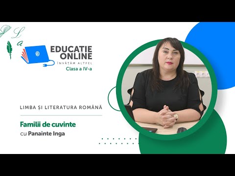 Limba și literatura română, Clasa a IV-a, Familii de cuvinte