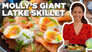 Molly Yeh's Giant Skillet Latke | Girl Meets Farm | Food Network Molly Yeh's Giant Skillet Latke | Girl Meets Farm | Food Network