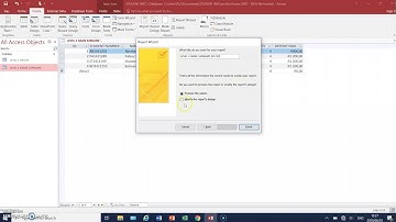 CREATE A REPORT USING REPORT WIZARD