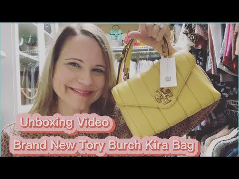 The NEW Tory Burch Kira Satchel in Beeswax - UNBOXING VIDEO!!! - YouTube