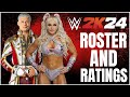 Wwe 2k24  full roster and ratings
