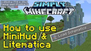 How to use MiniHud and Litematica (Fabric) Mods Tutorial | Simply Minecraft (Java Edition 1.16)