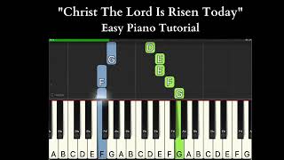 "Christ The Lord Is Risen Today"  Easy Piano Tutorial