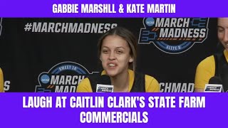 Gabbie Marshall Cracks Up Over Caitlin Clark's Makeup #caitlinclark