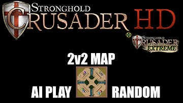 Stronghold Crusader HD -- ALL RANDOM AI PLAY -- 2v2 Map -- New Lords 2023