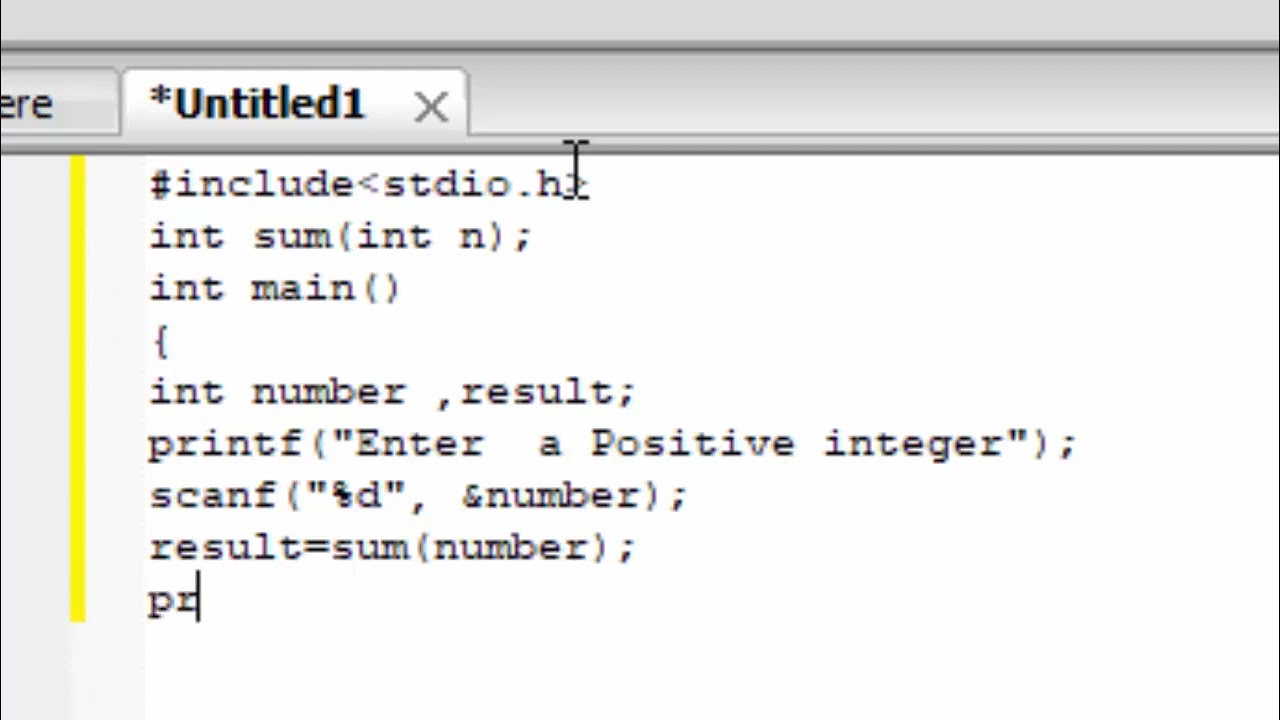 Sum of Natural Numbers using Recursion in C Language@COMPUTER & EXCEL ...