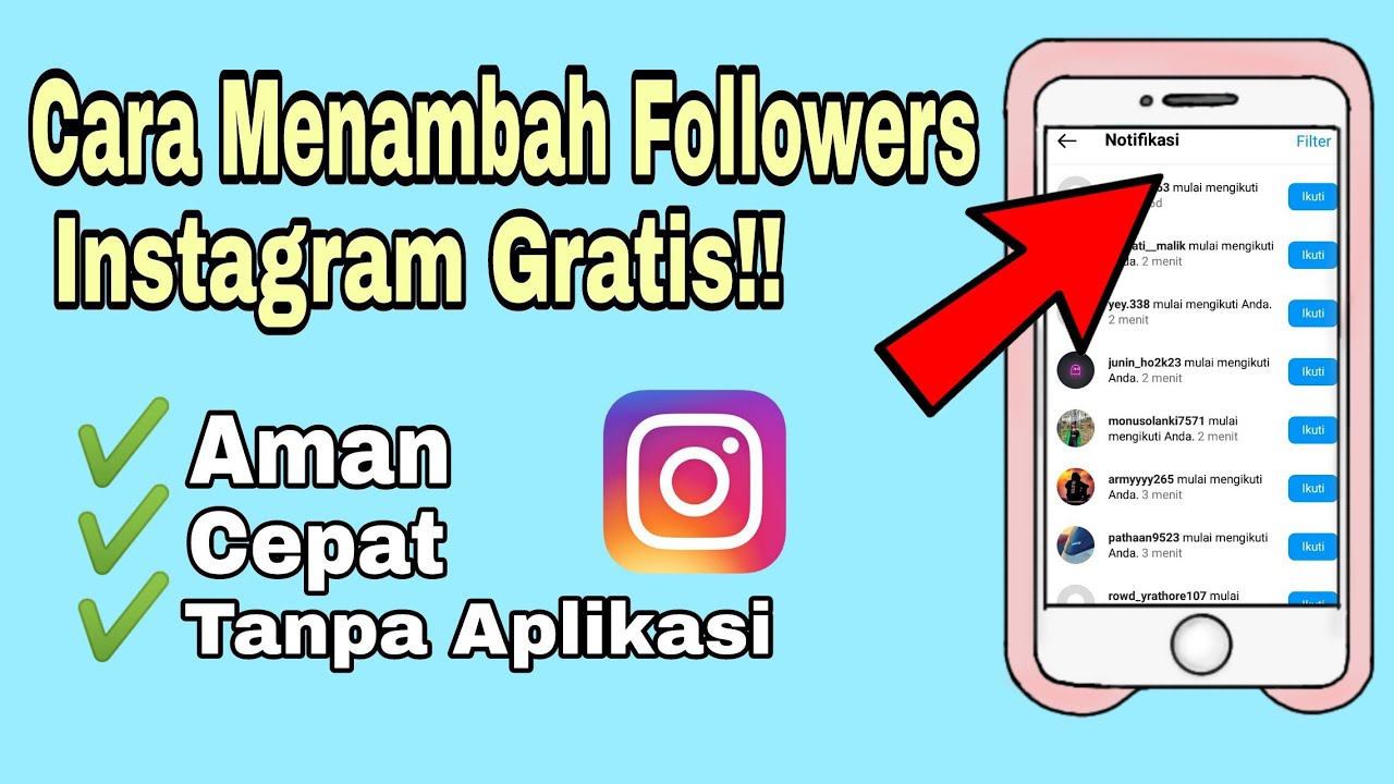 CARA MENAMBAH FOLLOWERS INSTAGRAM GRATIS TANPA APLIKASI TERBARU!! YouTube