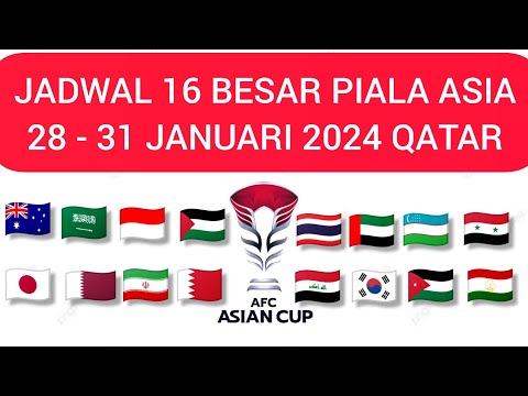 JADWAL DAN BAGAN 16 BESAR PIALA ASIA 2024 ~ Indonesia vs Australia AFC ASIA CUP 2024