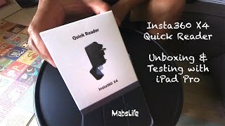Mabslife Insta360 X4 Quick Reader Unboxing Testing With Ipad Pro