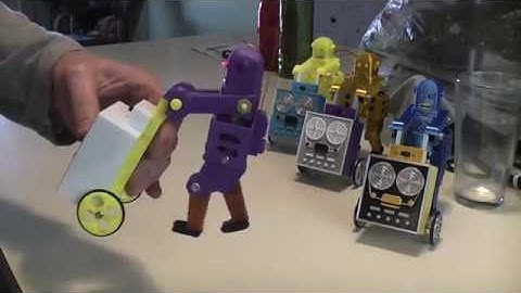 Mods for the 3d printed ADAM cart pushing robot. RC and LED eyes.