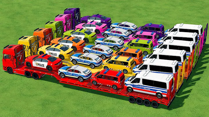 LOAD AND TRANSPORT POLICE CARS WITH SCANIA TRUCKS - Farming Simulator 22 - DayDayNews