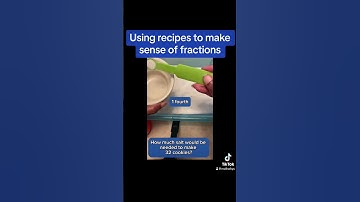 Using Recipes to Understand Fractions