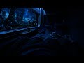 Night Train Ambience with Rain &amp; Snow Sounds (No Ads) ❄️ Relaxing Heavy Rain for Insomnia Relief