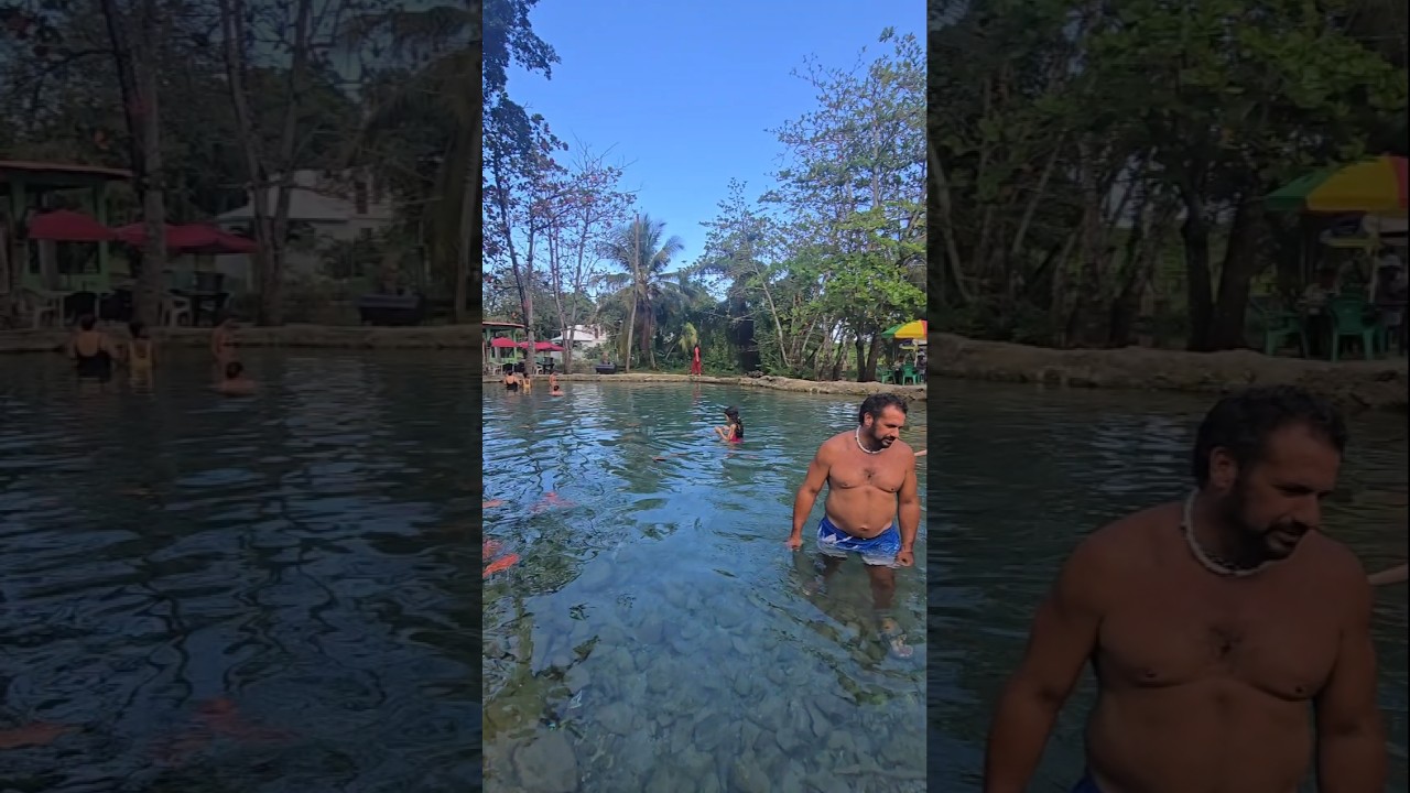 ⁣Refreshing natural pool in Dominican Republic #sailingfamily