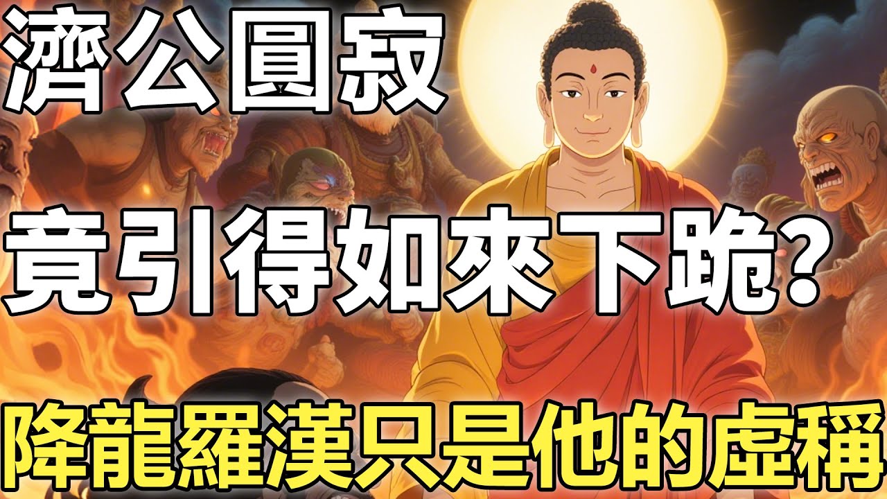 濟公圓寂，為何引得如來佛祖親自下跪？老道士揭秘：別再叫他降龍羅漢，他的真身，三界之內無人敢直視！【輪回|因果|佛學】