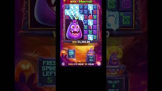 Big Win on Book of Monsters Slot Machine ! #bookofmonsters #slot #jackpot