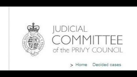 Privy Council - Judgement