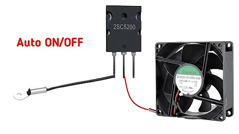 Make fan control temperature sensor circuit using thermistor