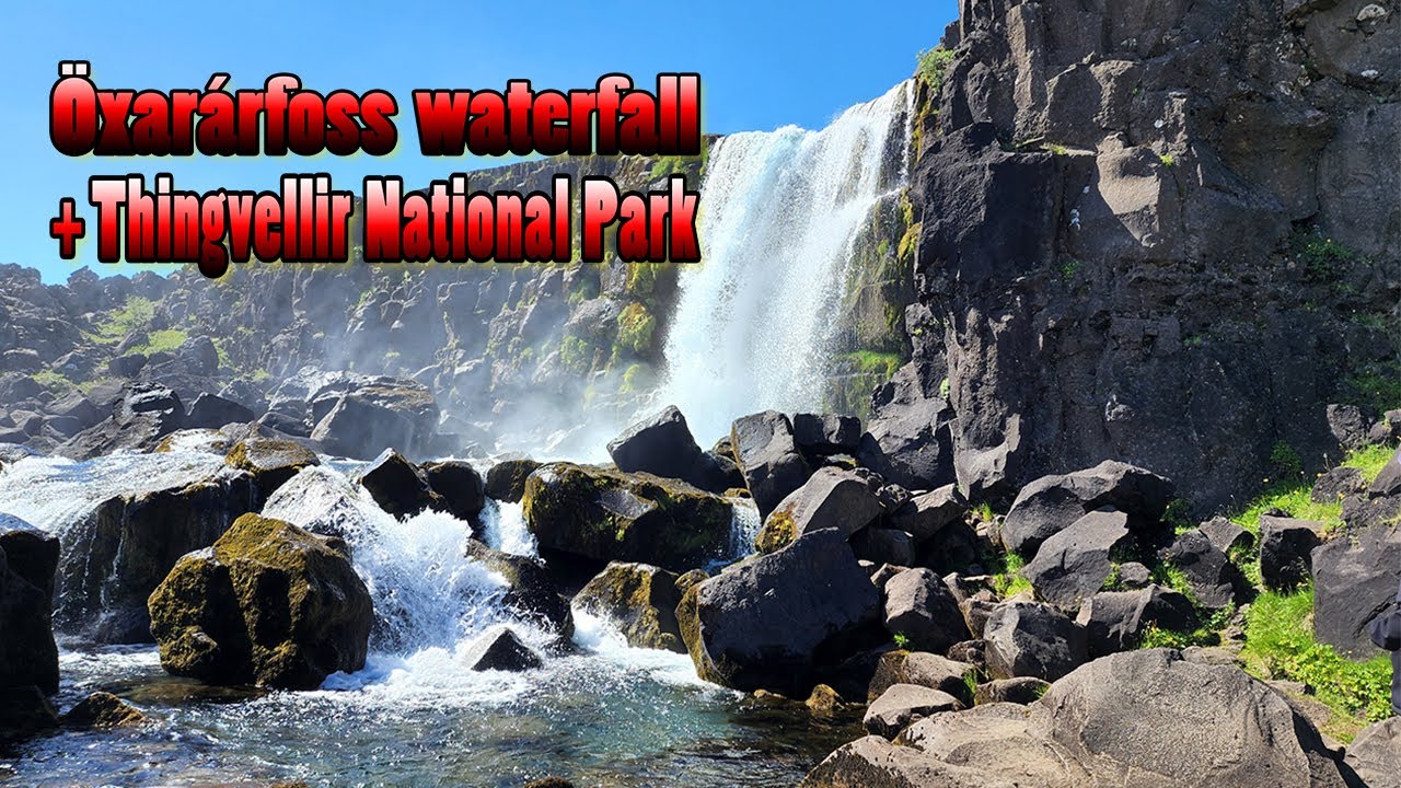 Öxarárfoss waterfall + Thingvellir National Park — Öxarárfoss — video poster