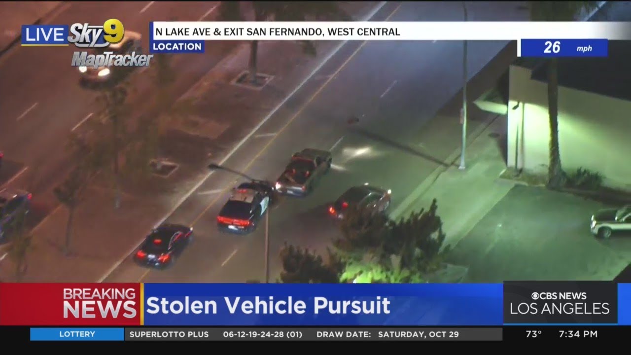 CHP officers detain suspect driving stolen vehicle in Pasadena - YouTube