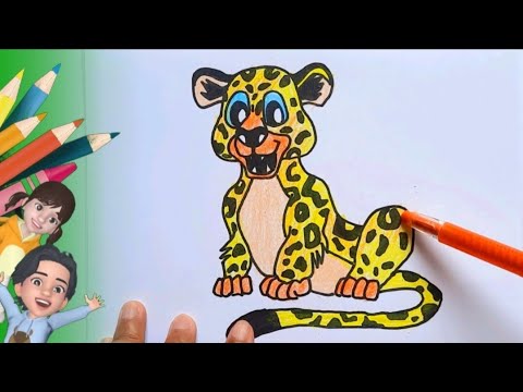 drawing, painting, and coloring for kids & toddlers_draw cheetahs #