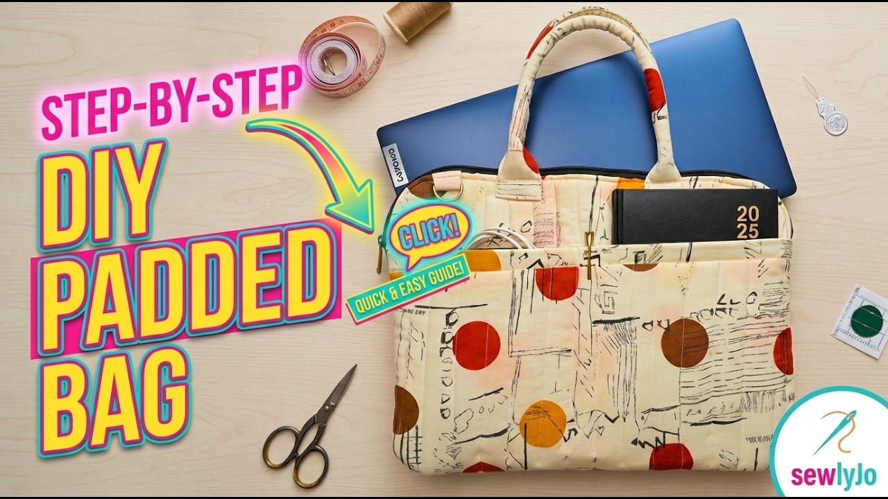 Create Your Own DIY Padded Laptop Bag Step-by-Step Tutorial - YouTube