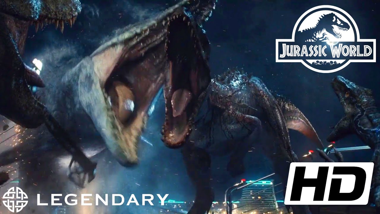 Jurassic world (2015) FULL HD 1080p - Final battle Legendary movie ...