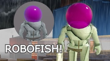 How to get "ROBOFISH SKIN" BADGE + ROBOFISH MORPH/SKIN in PIGGY FANMADE MAPS! - Roblox